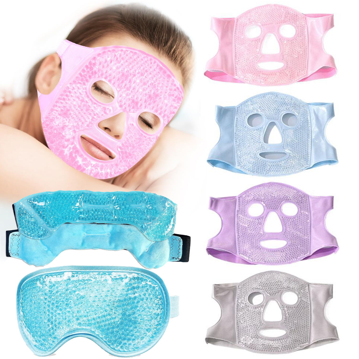 Eye Mask Heated - Face Cooling Mask Gel Eye Mask